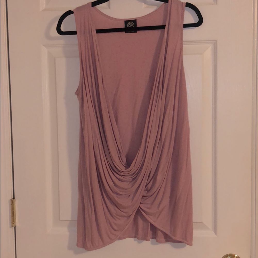 Bobeau Mauve Heather Wrap Blouse